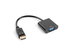 LANBERG DisplayPort Adapter (Male) to VGA 15-pin (Female) – black, in-cable design