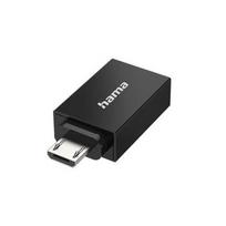 Adapteris Hama USB OTG, USB - Micro USB, black