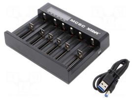 Charger: microprocessor-based | Li-Ion | 3.6/3.7V | 1A | 5VDC