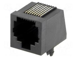 Socket | RJ45 | PIN: 8 | Layout: 8p8c | THT | angled