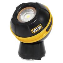 JCB įkraunamas pasukamas LED darbinis šviestuvas dirbtuvėms ir statybvietėms 600lm 360° magnetinis pagrindas USB Powerbank IP44 JCB-WL-GLOBE