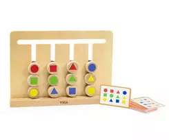 Viga Toys Viga loginis Montessori žaidimas Atkurk spalvas ir formas