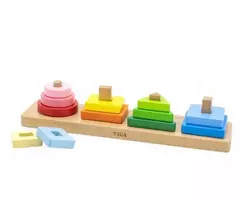 Viga Toys Viga medinis geometrinis dėlionės rūšis