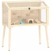 Hamsterio narvas, nykštukinių žiurkėnų aptvaras, smulkių gyvūnelių namelis su priedais, vandens buteliukas, 110 x 52 x 101 cm, mediena, plastikas