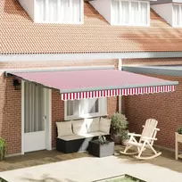 Ištraukiama markizė Raudona ir balta 400 × 300 cm