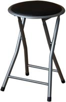Sulankstoma metalinė taburetė 30 cm sidabro-juodo PATIO