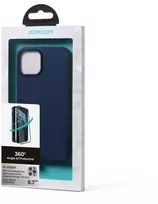 Blue priekinis ir galinis dangtelis iPhone 13 Pro Max + grūdinto stiklo ekrano apsauga mėlyna (JR-BP928 mėlynas)