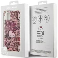 Hello Kitty IML Žymos Graffiti dėklas iPhone 11 / Xr - rožinis