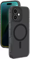 Apsauginis juodas iPhone 16 dėklas su magnetiniu žiedu AmazingThing