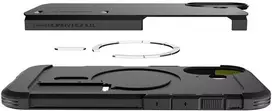 Telefono dėklas iPhone 17 juodas MagSafe Spigen Tough Armor