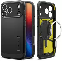 Telefono dėklas iPhone 17 Pro juodas MagSafe Spigen Tough Armor