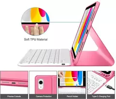 iPad 10.9 / 11 dėklas su pieštuko laikikliu rožinis SC