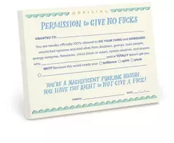 KNYGA Em Em Friends Em & Friends Permission to Give No Fucks Notepad
