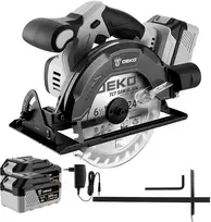 DEKOPRO akumuliatorinis diskinis pjūklas 20 V, 165 mm, 4500 aps./min., DKPCCS0012