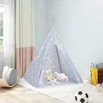 Vaikiška tipi palapinė, pilka, 115x115x160cm, poliesteris
