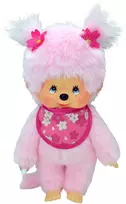 MONCHHICHI Klasikinė beždžionėlė su sakurų seilinuku, 20 cm