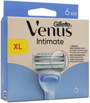 Gillette Venus intymių dantų šepetėlių pakaitinės galvutės, 6 vnt.