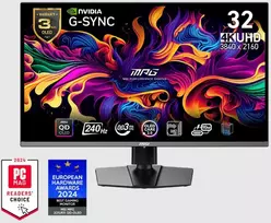 Žaidimų Monitorius MSI MPG 321URX QD-OLED - OLED 32" 4K UHD 3840 x 2160 / OLED / 240Hz / 0.03ms / HDMI 2.0 / DP / USB Type - C / RENEW (Atnaujinta)