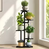 Metalinis augalų stovas 6 vazonams, 90 cm