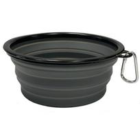 Kelioninis sulankstomas dubenėlis, 1000 ml, juodas