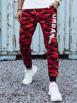 Vyriškos raudonos kamufliažinės laisvalaikio kelnės Urban