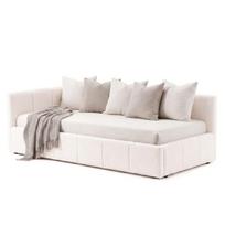 Lova CLAURA-L|90x200|Balta #6|Boucle