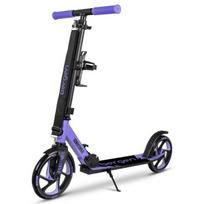 Sulankstomas miesto paspirtukas vaikams su 200 mm ratais, reguliuojamas, juodas / violetinis