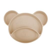 Prilimpanti silikoninė lėkštė Canpol Babies Bear, smėlinė