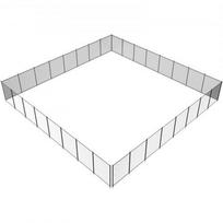 Baseino tvora, 1,21x29,26 m, juoda, nuimamas saugos tinklelis