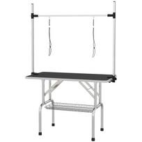 Gyvūnų kirpimo stalas reguliuojamo aukščio sulankstomas su krepšiu 107x60x170 cm 1 vnt