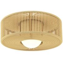 Lubų šviestuvas 30x16 cm rudas juodas, kanapinės virvės gaubtas
