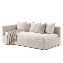 Lova CLAURA-L|90x200|Smėlio #8|Boucle