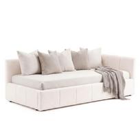 Lova CLAURA-R|90x200|Balta #6|Boucle