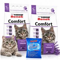 Kraikas katėms Benek Comfort, su levandų kvapu, 20 l, susiformuojantis į gumulėlius