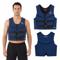 Gelbėjimosi liemenė AQUASTIC Omni 50N, neopreninė, tamsiai mėlyna, L (70–90 kg)