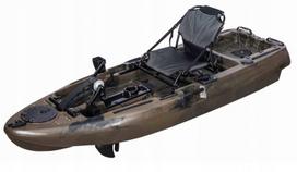 Žvejybinė baidarė Fish 8 su kojiniu pavarų mechanizmu