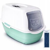 Uždara kačių kraiko dėžė su filtru Rotho BAILEY, žalia/smėlio, su atsarginiu filtru
