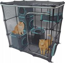 Katės namelis Kitty Citty, juodas, 120 x 84 x 117 cm