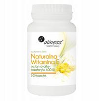Maisto papildas Aliness natūrali vitamino E, 100 kapsulių