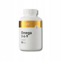 Maisto papildas OSTROVIT Omega 3-6-9, 90 kapsulių, žuvų ir linų sėmenų aliejus, su vitaminu E