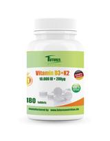 Vitaminas D3 10 000 TV + K2 MK7 200 µg, 180 tablečių, FUTURES