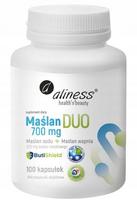 Maisto papildas Aliness Buttermilk DUO, 700 mg, kalcis ir natris, 225 mg sviesto rūgšties, 100 kapsulių