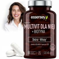 Vitaminai moterims su kolagenu ir biotinu, odai, plaukams, medžiagų apykaitai, 90 kapsulių