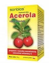 Maisto papildas SANBIOS Acerola vitaminas C, 100 tablečių