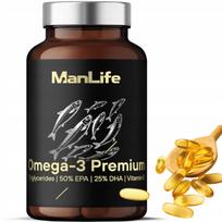 Maisto papildas Omega 3 Premium, 1000 mg EPA, 500 mg DHA porcijoje, mažas TOTOX