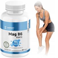 Maisto papildas raumenims INSPORT MAGNESIUM B6 FORTE 2400 mg, 90 kapsulių, magnio citratas