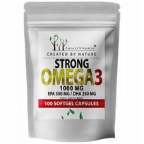 Maisto papildas FOREST VITAMIN Strong Omega-3, 100 kaps., EPA ir DHA, širdžiai, smegenims, imuninei sistemai