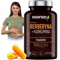 Maisto papildas BERBERINE + CURCUMIN 600 mg, 90 kapsulių, augalinės kilmės