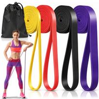 4 dalių fitneso pasipriešinimo juostų rinkinys Powerband