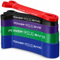 Guminės pasipriešinimo juostos Power Band treniruotėms, 5 vnt. rinkinys